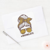 #MOMLIFE grappig moederdag cadeidee Vierkante Sticker (Envelop)