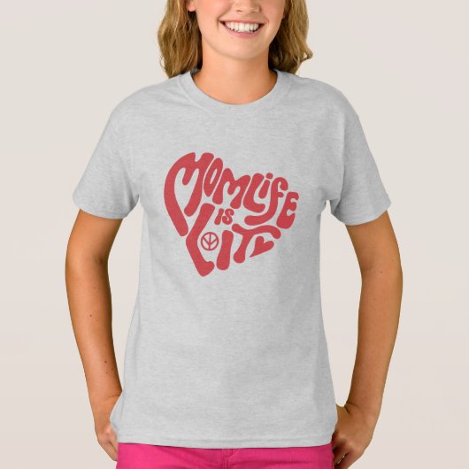 Momlife is Lit Funny Motherhood Mam Moederdag T-shirt (Voorkant)