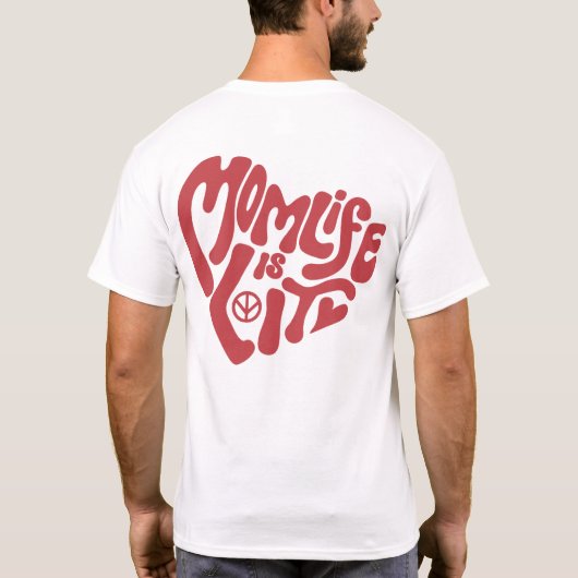 Momlife is Lit Funny Motherhood Mam Moederdag T-shirt (Achterkant)