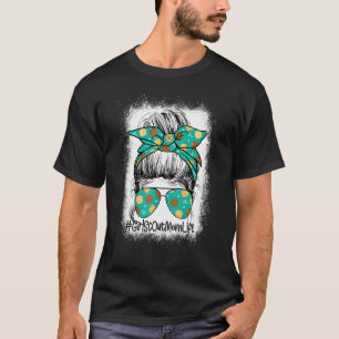 Momlife Messy Bun Scout voor meisjes Koekje Mam T-shirt