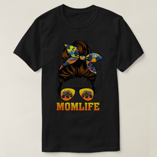 Momlife Moeder Monster Vrachtwagen Liefhebbers Mes T-shirt (Design voorkant)