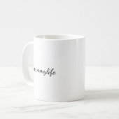 #MomLife Moederschap Script Moederdag Design Koffiemok (Voorkant links)
