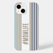 Momlife turquoise blauw en beige Case-Mate iPhone case (Achterkant)