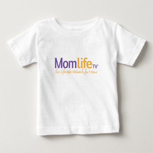 MomLifeTV® Baby T-shirt - Wit (Voorkant)
