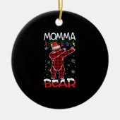 Momma Beer Dabbing Buffalo Plays Kerstmis Keramisch Ornament (Voorkant)