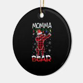 Momma Beer Dabbing Buffalo Plays Kerstmis Keramisch Ornament (Links)