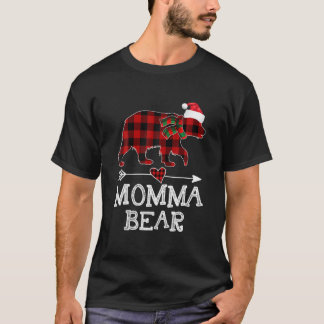 Momma Beer Kerstmis Pajama Red Pset Buffalo Fami T-shirt