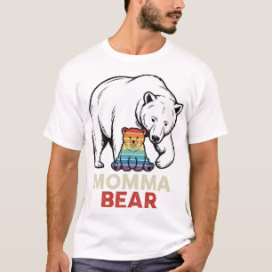 Momma Beer Regenboog Vintage Gravure Shirt Ontwerp