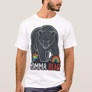 Momma Beer Regenboog Vintage Gravure Shirt Ontwerp