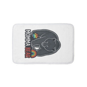 Momma Beer Regenboog Vintage Gravure Shirt Ontwerp Badmat