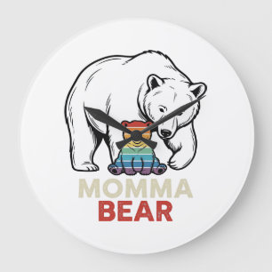 Momma Beer Regenboog Vintage Gravure Shirt Ontwerp Grote Klok