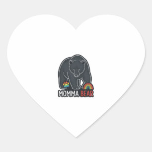 Momma Beer Regenboog Vintage Gravure Shirt Ontwerp Hart Sticker