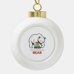 Momma Beer Regenboog Vintage Gravure Shirt Ontwerp Keramische Bal Ornament