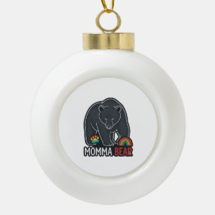 Momma Beer Regenboog Vintage Gravure Shirt Ontwerp Keramische Bal Ornament