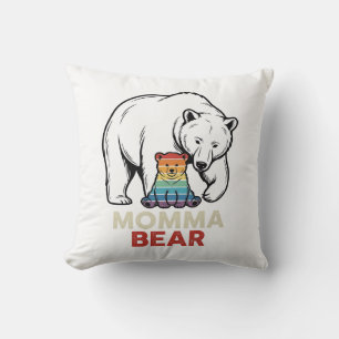 Momma Beer Regenboog Vintage Gravure Shirt Ontwerp Kussen