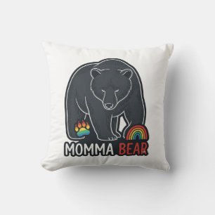 Momma Beer Regenboog Vintage Gravure Shirt Ontwerp Kussen