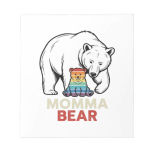 Momma Beer Regenboog Vintage Gravure Shirt Ontwerp Notitieblok