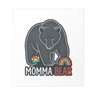 Momma Beer Regenboog Vintage Gravure Shirt Ontwerp Notitieblok