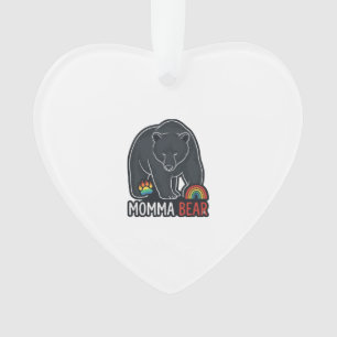 Momma Beer Regenboog Vintage Gravure Shirt Ontwerp Ornament