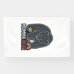 Momma Beer Regenboog Vintage Gravure Shirt Ontwerp Spandoek