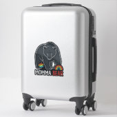 Momma Beer Regenboog Vintage Gravure Shirt Ontwerp Sticker (Koffer)