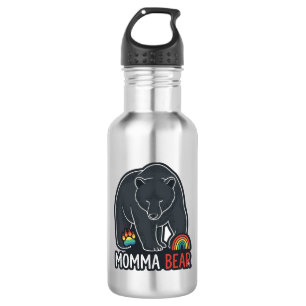 Momma Beer Regenboog Vintage Gravure Shirt Ontwerp Waterfles