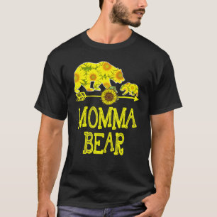 Momma Beer Sunflower Matching Family Moeder Vader T-shirt