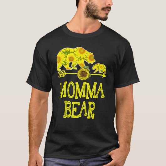 Momma Beer Sunflower Matching Family Moeder Vader T-shirt (Voorkant)
