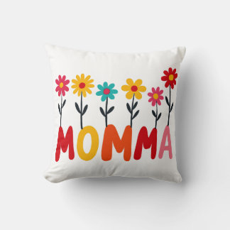 MOMMA Bloom - grillige bloemen met de hand geteken Kussen