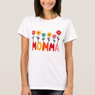 MOMMA Bloom - grillige bloemen met de hand geteken T-shirt