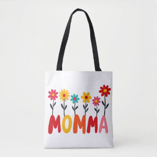 MOMMA Bloom - grillige bloemen met de hand geteken Tote Bag