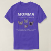 Momma Cats Funny Gezegde Cat Lover Four Cats Singi T-shirt (Design voorkant)