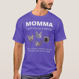 Momma Cats Funny Gezegde Cat Lover Four Cats Singi T-shirt