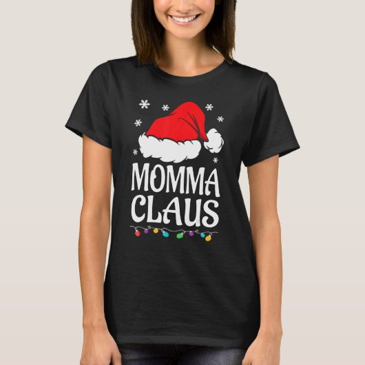 Momma Claus Shirt Kerstmis Pajama familie komt ove (Voorkant)