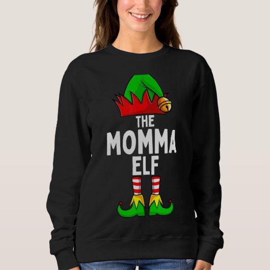 Momma Elf Matching Family Kerstvrouwen Trui (Voorkant)