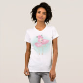 Momma en Baby Flamingos T-shirt (Voorkant volledig)