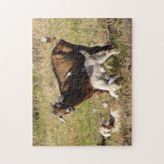 Momma en Baby geiten — Puzzle Legpuzzel (Verticaal)