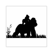 Momma en Baby Gorilla Rubberstempel (Afrduk)