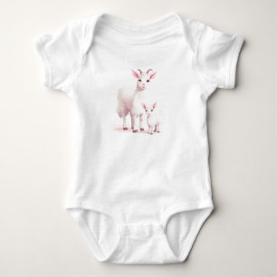 Momma en Baby Llama, Crea, Baby Boerderijdieren Romper
