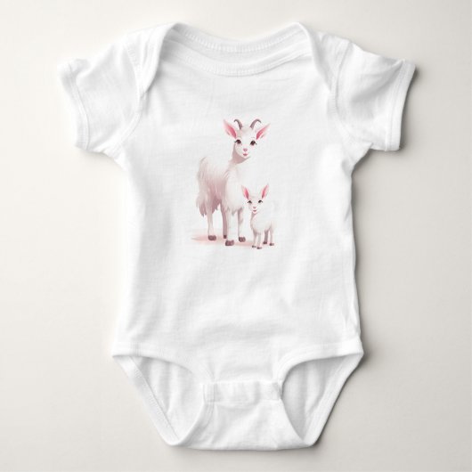 Momma en Baby Llama, Crea, Baby Boerderijdieren Romper (Voorkant)