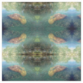Momma en Baby Manatee Fabric Stof (Swatch)