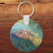 Momma en Baby Manatee - Sleutelhanger (Voorkant)