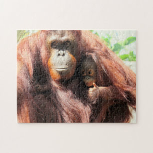 Momma en Baby Orangutan Puzzle Legpuzzel