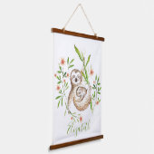 Momma en baby sloten hangend wandkleed (Gebogen)