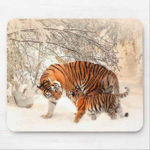 Momma en Baby Tigers Muismat