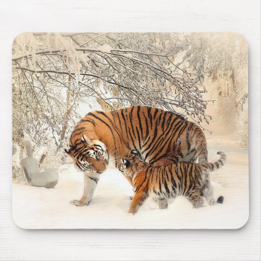 Momma en Baby Tigers Muismat (Voorkant)