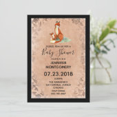 Momma Fox en Baby Baby shower Waterverf Kaart (Staand voorkant)