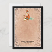 Momma Fox en Baby Baby shower Waterverf Kaart (Achterkant)