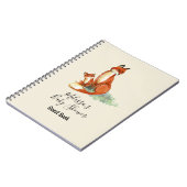 Momma Fox en Baby Illustratie Waterverf Notitieboek (Linkerzijde)