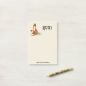 Momma Fox en Baby Illustratie Waterverf Post-it® Notes (Op bureau)